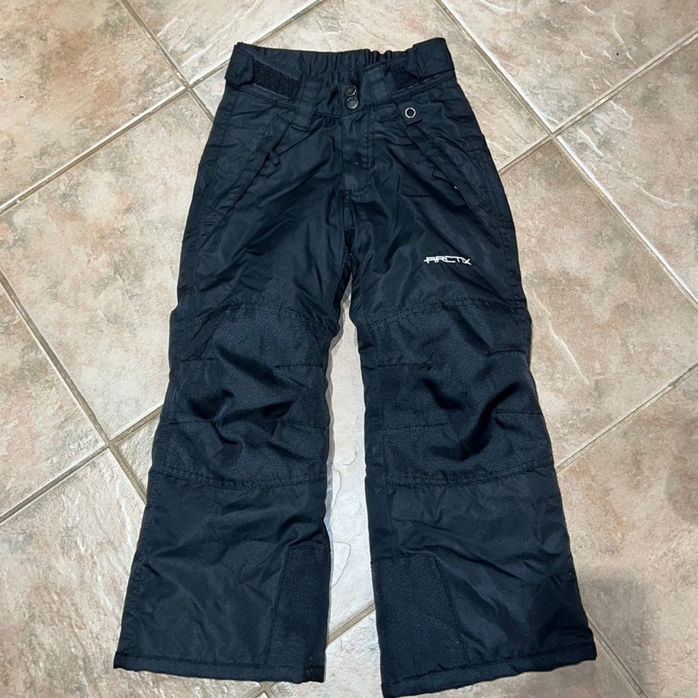 Kids unisex Arctix snow cargo black pants Sz XS (6-7)